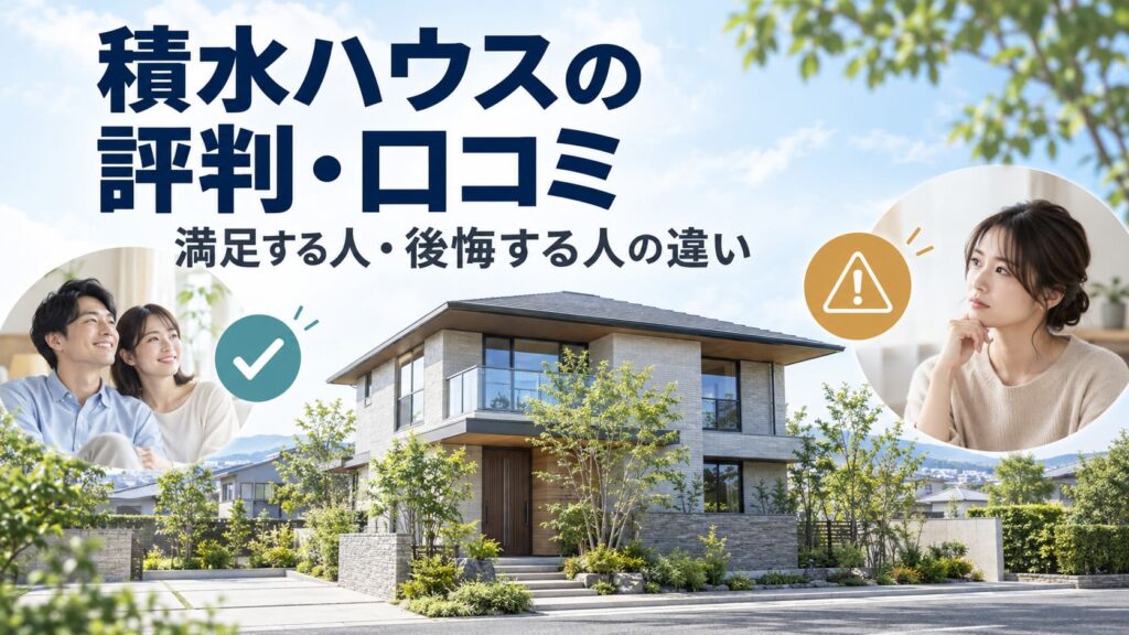 積水ハウスの評判・口コミ｜満足する人と後悔する人の違い